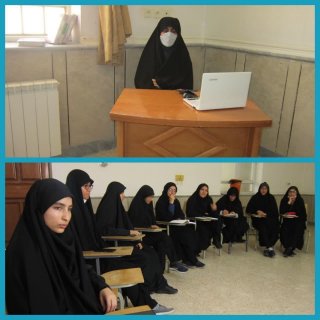 برگزاری جلسه اخلاق با موضوع مصادیق الگوی تربیتی که با حضور طلاب در مدرسه علمیه خواهران الزهرا (علیها السلام) گراش